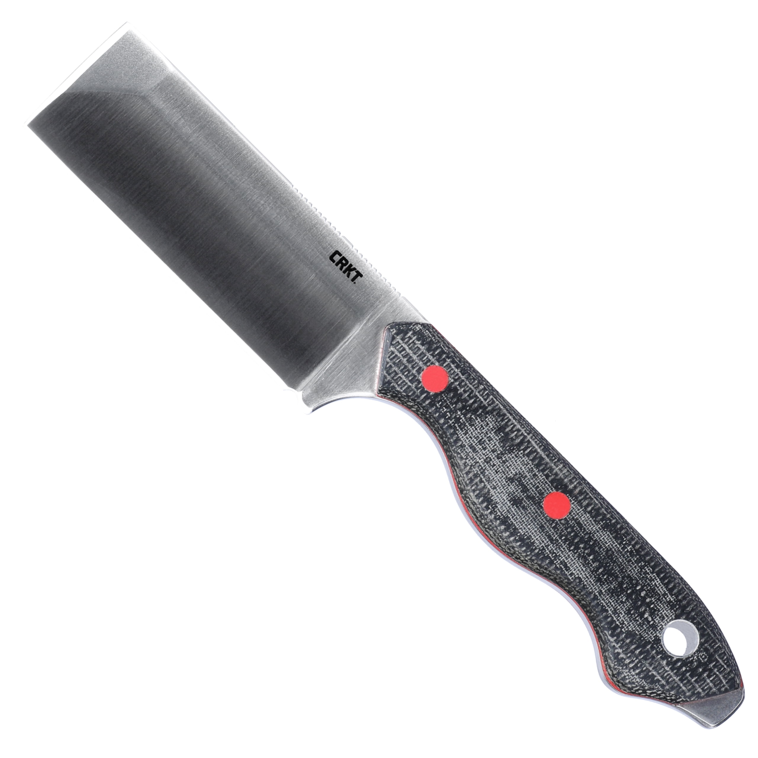 CRKT Razel Fixed Blade Knife with Sheath: D2 Blade Steel with Plain Edge, Micarta Handle, 4037