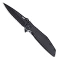 thumbnail image 1 of CRKT Slag Everyday Carry Assisted Folding Knife with Frame Lock: D2 Plain Edge Blade, Black Stainless Steel Handle, Pocket Clip,7600K, 1 of 6