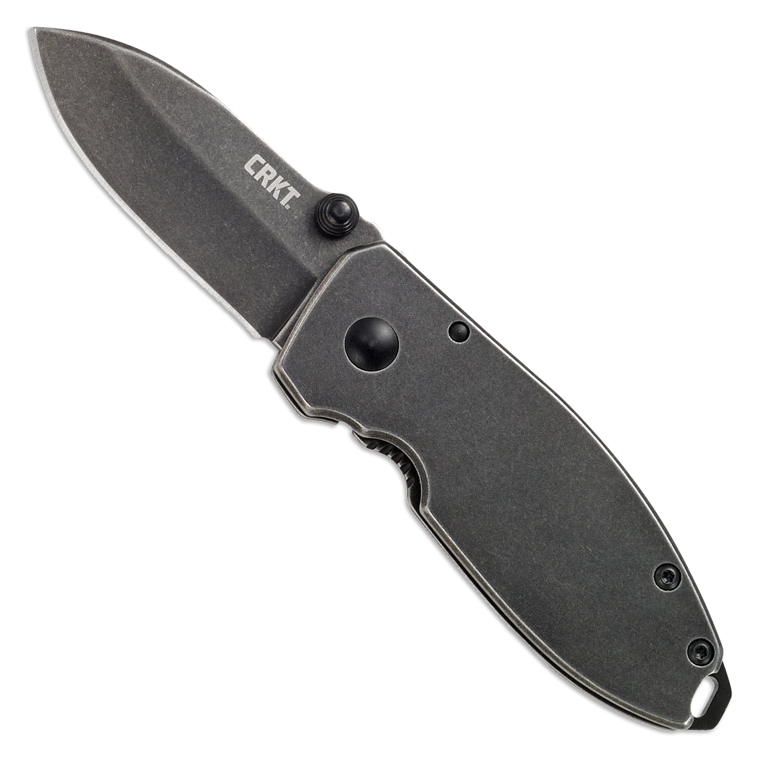 CRKT Squid Everyday Carry EDC Pocket Folding Knife with Frame Lock: Stainless Steel Plain Edge Blade, Stainless Steel Handle, Pocket Clip, 2490KS