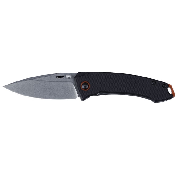 CRKT Tuna Compact Everyday Carry EDC Pocket Folding Knife with Frame Lock: Stainless Steel Plain Edge Blade, G10 Handle, Pocket Clip, 2522WM