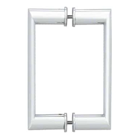 CRL 0R8X8SC 8" Satin Chrome Back-to-Back Oval/Round Pull Handle