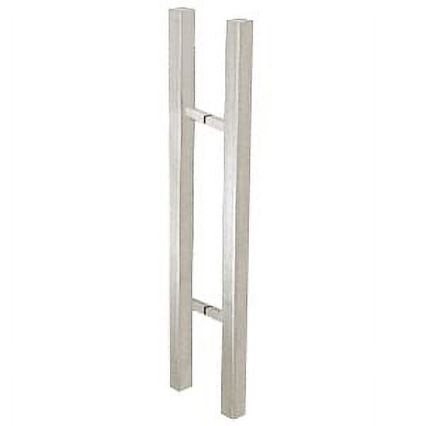 CRL 24SQSLPBS Brushed Stainless Glass Mounted Square Ladder Style Pull Handle with Square Mounting Posts - 24" - image 1 of 2