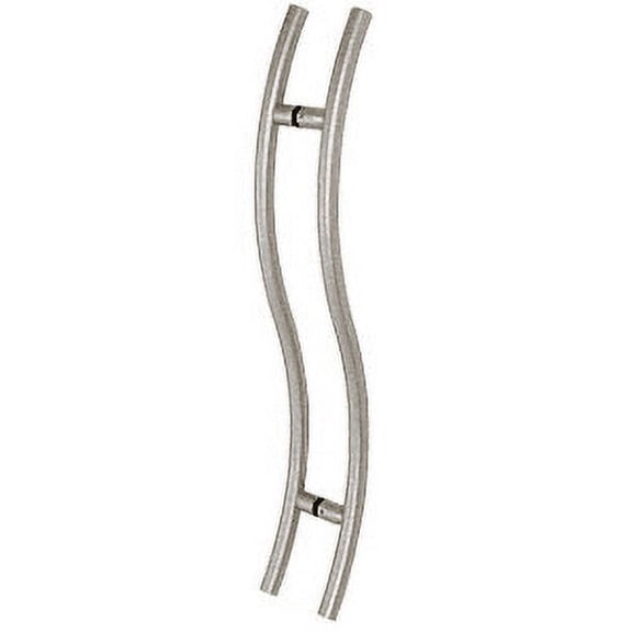CRL 36SLPBS Brushed Stainless 36" Extra Length Left Handed "S" Ladder Style Back-to-Back Pull