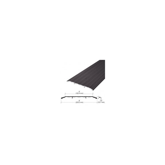 CRL 491D185 8" Bronze Commercial Saddle Threshold - 185" Length