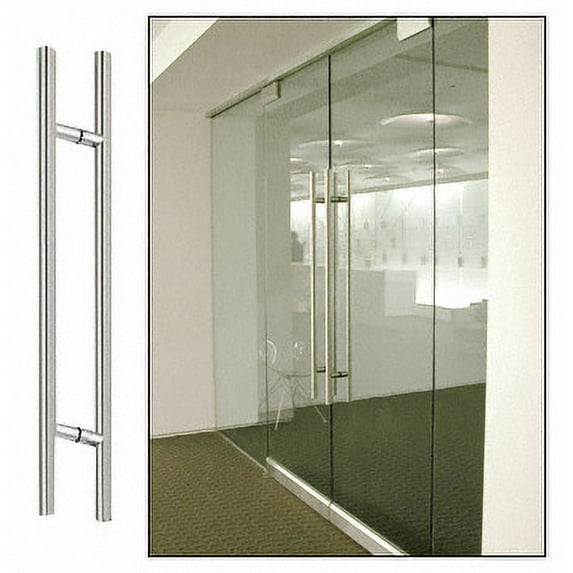 CRL 66LPPS Polished Stainless 66" Extra Length Ladder Style Back-to-Back Pull Handle