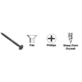thumbnail image 1 of CRL 6X114DW-XCP100 6 x 1-1/4" Flat Head Phillips Sharp Point Drywall Screws - pack of 100, 1 of 6