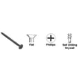 thumbnail image 1 of CRL 6X158DWSD-XCP100 6 x 1-5/8" Flat Head Phillips Self Drilling Drywall Screws - pack of 100, 1 of 6