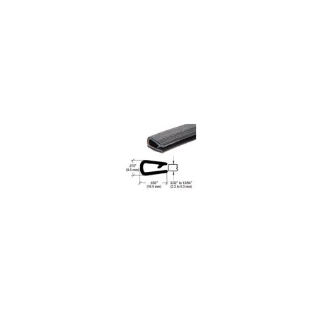 CRL 75000339 Black Sof-Tone 300' QuickEdge Long Leg Single Lip Trim300 ft Roll