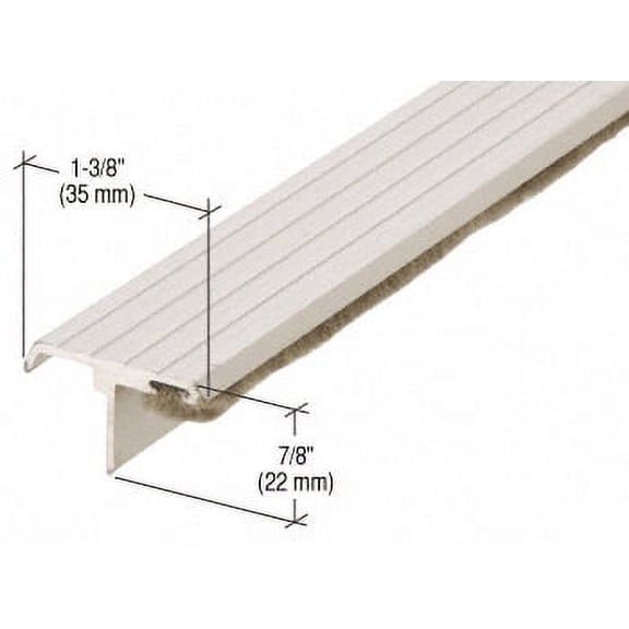 CRL 95PA96 96" Overlapping Door Astragal Aluminum