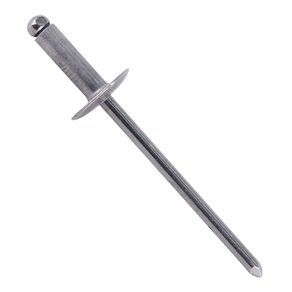 CRL ABS44L 1/8" Diameter, 3/16" to 1/4" Grip Range Large Flange Aluminum Mandrel and Steel Rivet in Packs of 10000