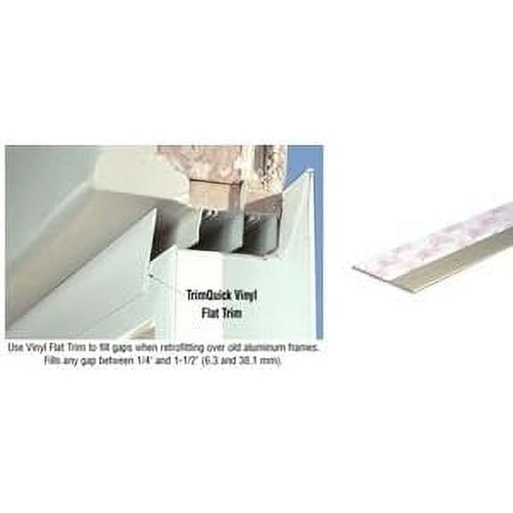 CRL Almond TrimQuick 2-1/4" Flat Vinyl Trim - 12 ft Long$$Tools & Hardware Other