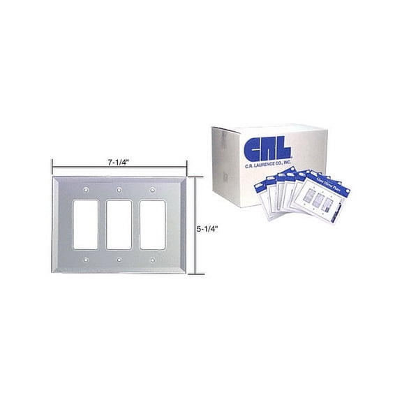 CRL B16C-XCP50 Clear Mirror Glass Triple Decora Outlet in Bulk Pack - pack of 50
