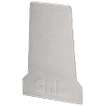 thumbnail image 1 of CRL B5TECBS Brushed Stainless End Cap for B5T Series Tapered Base Shoe, 1 of 2