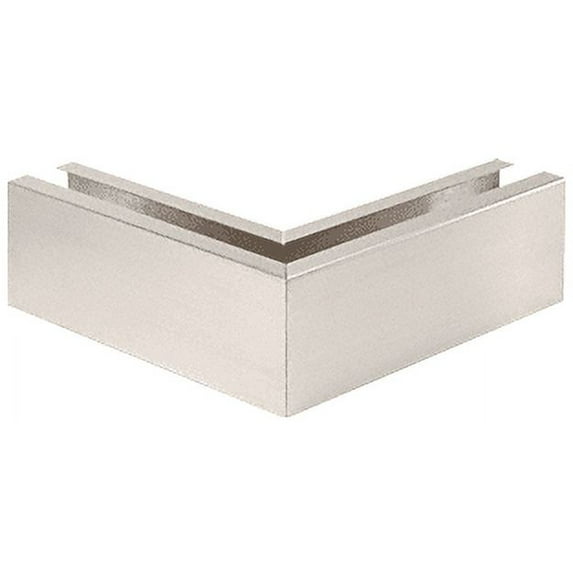 CRL B5W90BS Brushed Stainless 12" 90 Mitered Corner Cladding for W5B Series Windscreen and Smoke Baffle Base Shoe