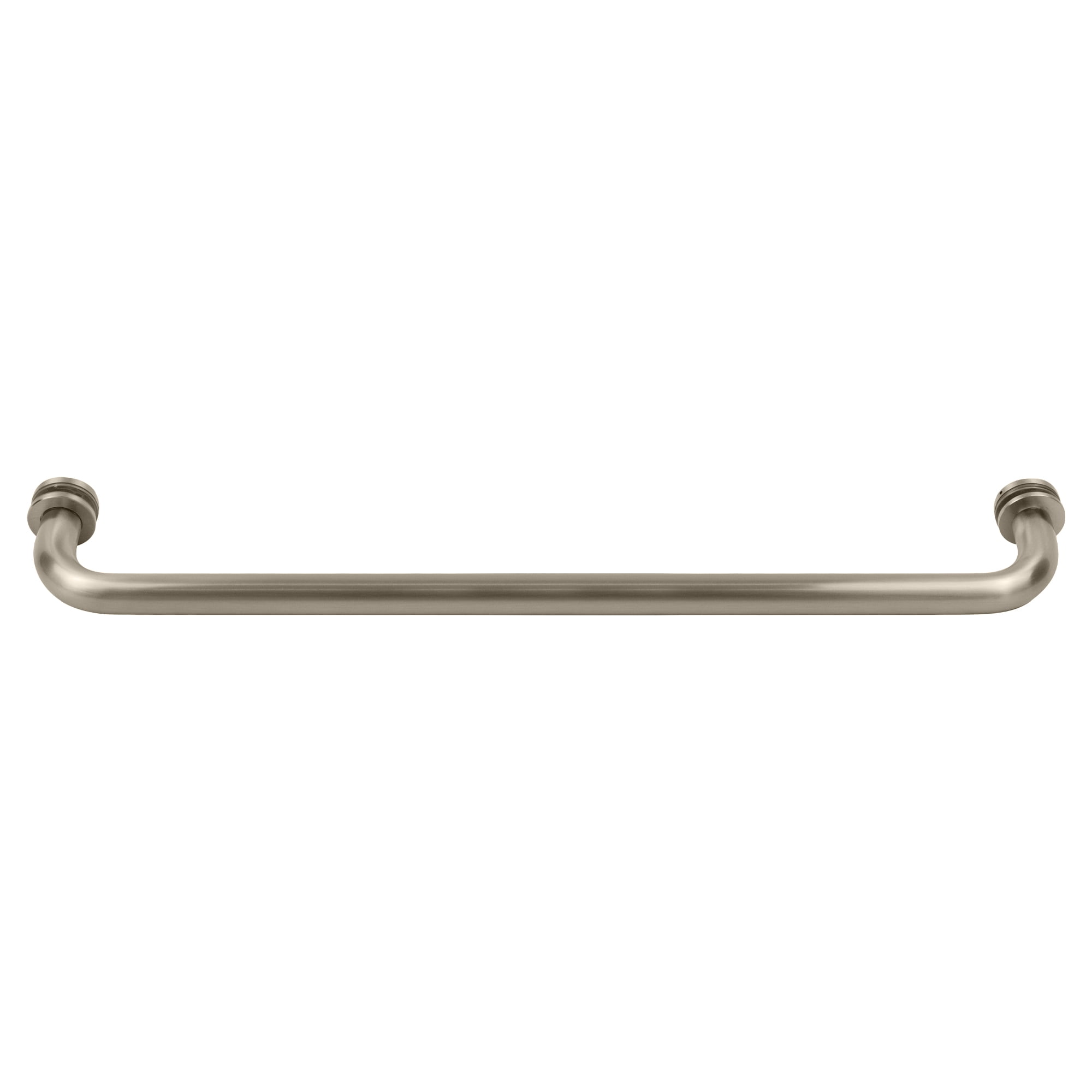 CRL 28" Brushed Nickel Single-Sided Towel Bar - 3/4" Brass Tubing, For Glass Doors