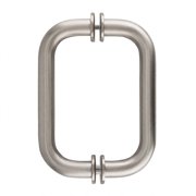 CRL BM6X6BSC Brushed Satin Chrome 6" BM Series Tubular Back-to-Back Pull Handle
