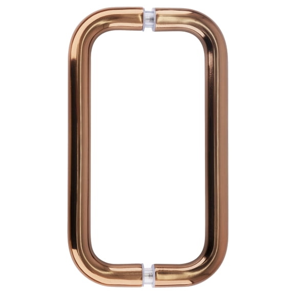 CRL BPD8ABC0 Antique Brushed Copper 8" Back-to-Back Solid 3/4" Diameter Pull Handles Without Metal Washers