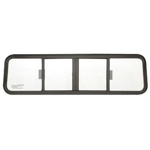 CRL BRW1848 Duo-Vent Four Panel Big Rig Slider with Clear Glass 1971-2000 Navistar (International) Various Models