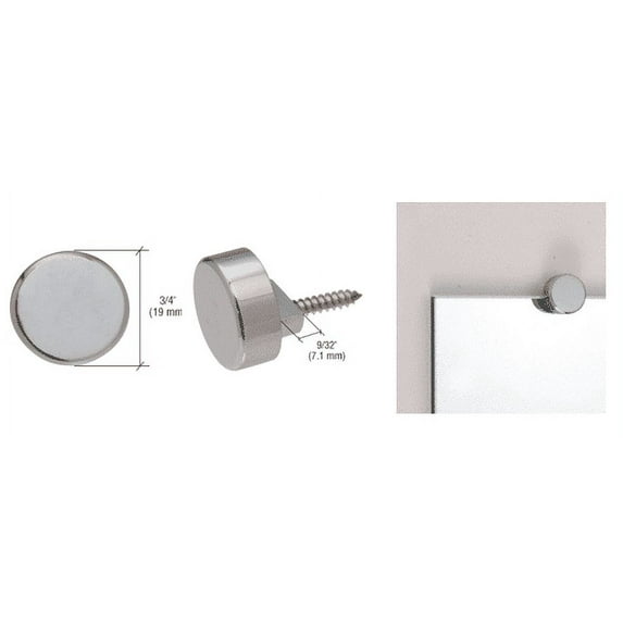CRL Brushed Nickel Round Mirror Clips - Set