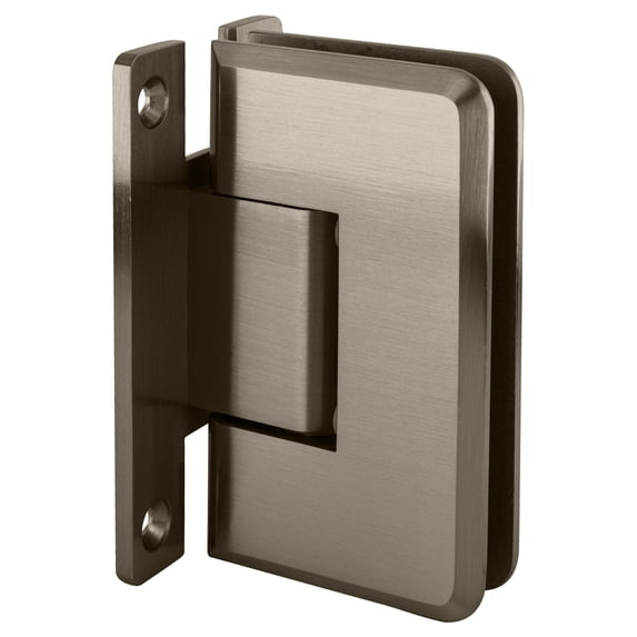 CRL C0L067BN Brushed Nickel Cologne Series Wall Mount 'H' Back Plate Positive Close Hinge
