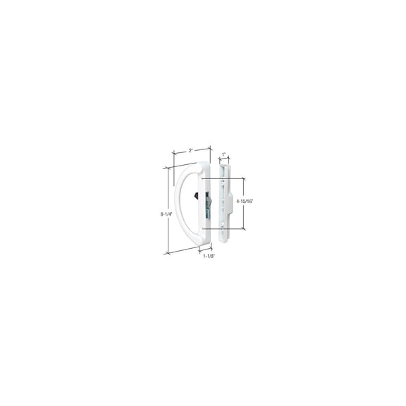 CRL C1253 White Surface Mount Handle Set 4-15/16" C-T-C Hole