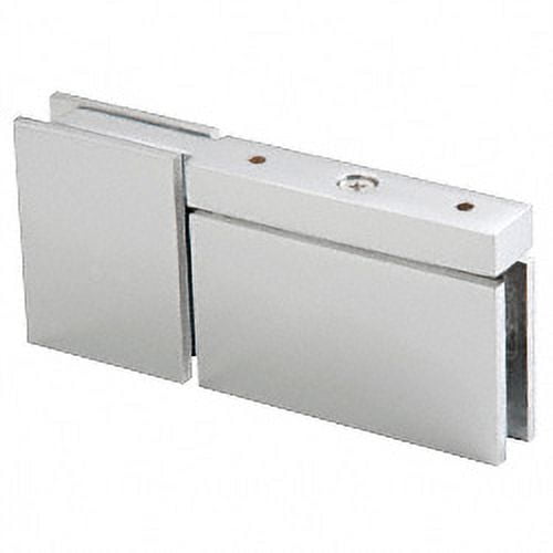 CRL CAR07SC Satin Chrome Top or Bottom Mount Cardiff Pivot Hinge with Attached U-Clamp