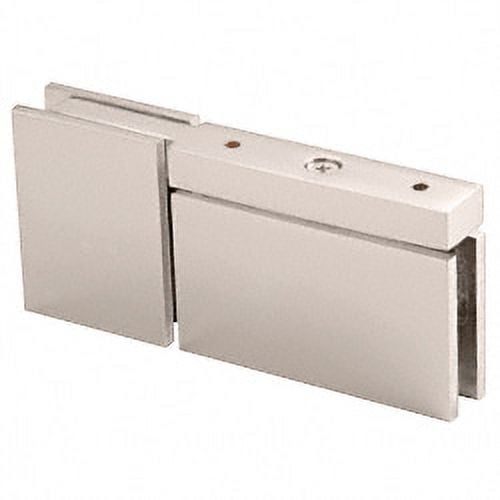 CRL CAR07SN Satin Nickel Top or Bottom Mount Cardiff Pivot Hinge with Attached U-Clamp