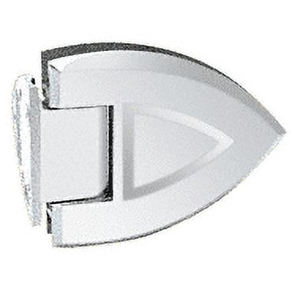 CRL CAT044SC Satin Chrome with Polished Chrome Accents Cathedral 044 Series Wall Mount Offset Back Plate Hinge