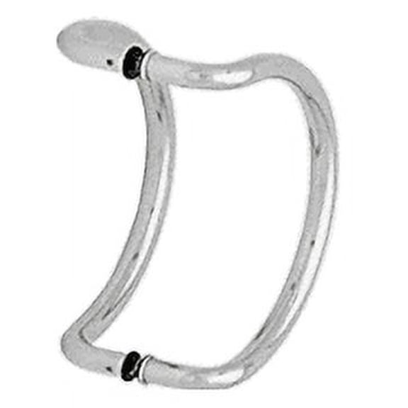 CRL CC10X10SA Satin Anodized 10" Glass Mounted Curved Pull Handle