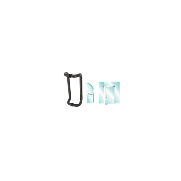 CRL CD10X10DU Dark Bronze 10" Glass Mounted Offset Pull Handle