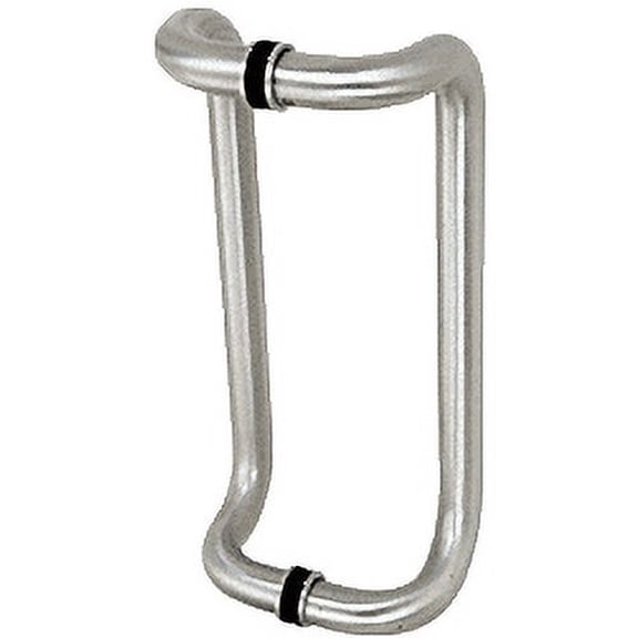 CRL CD12X12SA Satin Anodized 12" Glass Mounted Offset Pull Handle