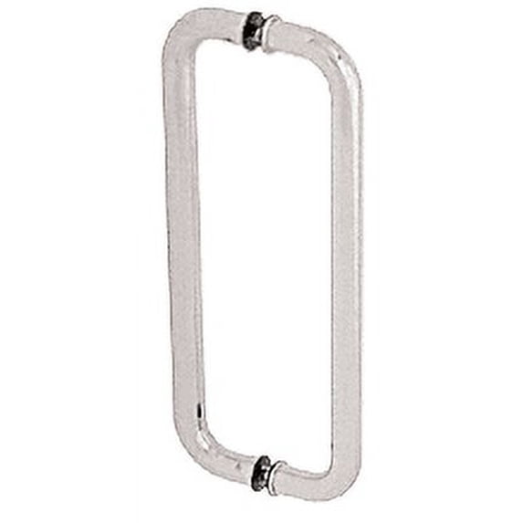 CRL CM18X18BS Brushed Stainless 18" Glass Mounted Back-to-Back Standard Pull Handle