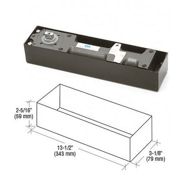 CRL CRL8544 90 Hold Open Size 4 Spring Heavy Weight Floor Mounted Door Closer