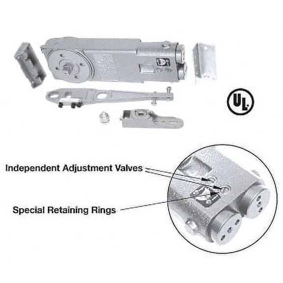 CRL CRL8962GE 90 No Hold Open Overhead Concealed Closer Package for Side-Load Installation A.D.A. "GE" Package