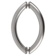 thumbnail image 1 of CRL CSH6X6SC Satin Chrome 6" Crescent Style Back-to-Back Pull Handles Without Metal Washers, 1 of 5