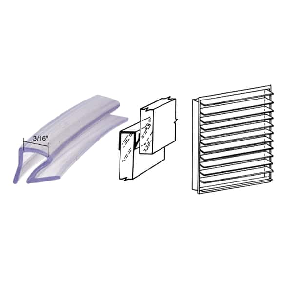 CRL Clear Jalousie and Louver Slat Vinyl - 36 ft