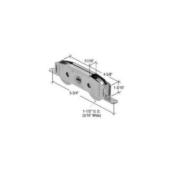CRL D1910 1-1/2" Tandem Stainless Steel Sliding Glass Door Roller with 11/16" Wide Housing