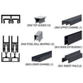 thumbnail image 1 of CRL D2301BLBB Flat Black Deluxe Track Assembly D603 Upper and D601 Rail with Steel Ball Bearing Wheels 144" Stock Length, 1 of 3