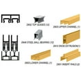 thumbnail image 1 of CRL D2301GABB Gold Anodized Deluxe Track Assembly D603 Upper and D601 Rail with Steel Ball-Bearing Wheels 144" Stock Length, 1 of 9