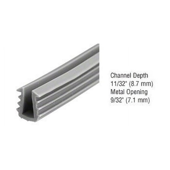 CRL D752BLM Black Glazing Vinyl for 3/16" Glass Thickness - 1000 ft Roll