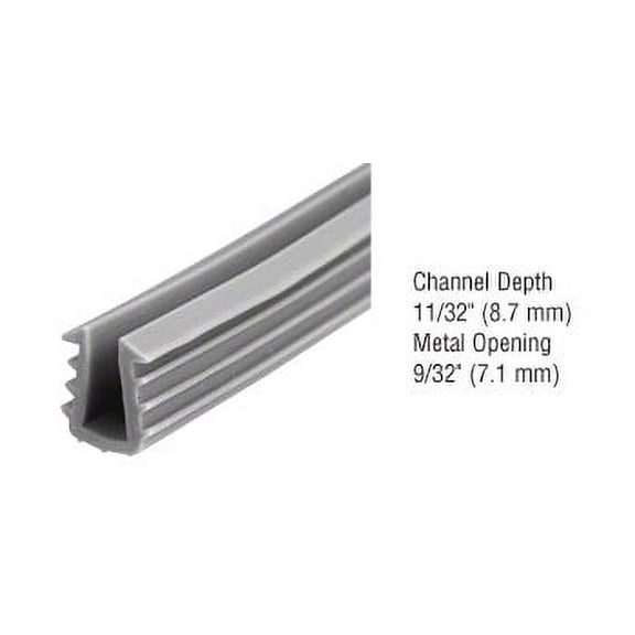 CRL D752M Gray Glazing Vinyl for 3/16" Glass Thickness - 1000 ft Roll