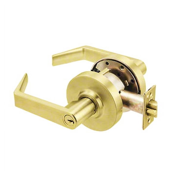 CRL D82CLSPB Polished Brass Grade 1 Classroom Lever Locksets - 7-Pin SFIC