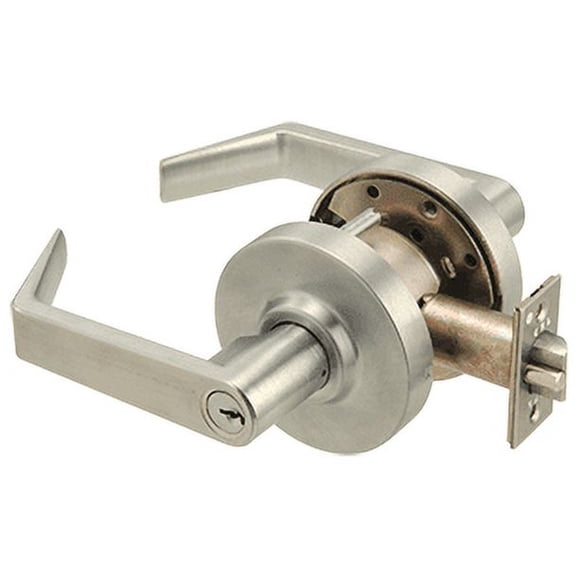 CRL D87CLSBN Brushed Nickel Grade 2 Classroom Lever Lockset - 7-Pin SFIC