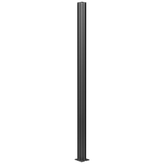 CRL D990BL18CR Matte Black 18" Corner Design Series Partition Post