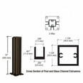 thumbnail image 1 of CRL D990DU123W Duranodic Bronze 12" 3-Way Design Series Partition Post, 1 of 7