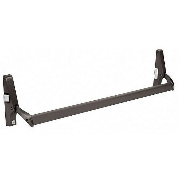 CRL DL1190LHRDU Dark Bronze Cross Bar Panic Exit Device - Left Hand Reverse Bevel Rim
