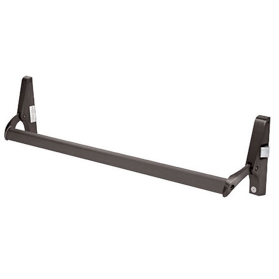 CRL DL1190RHRDU Dark Bronze Cross Bar Panic Exit Device - Right Hand Reverse Bevel Rim