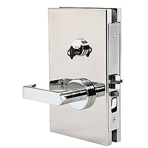 CRL DL611L0PS Polished Stainless 6" x 10" LHR Center Lock With Deadlatch in Office Function