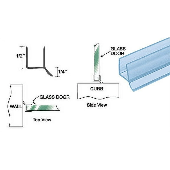 CRL Dual Durometer PVC Seal and Wipe for 5/16" Glass - 31 in long