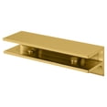thumbnail image 1 of CRL EH130 Brass Rectangular Interior Shower Shelf Clamp with Support Leg, 1 of 6